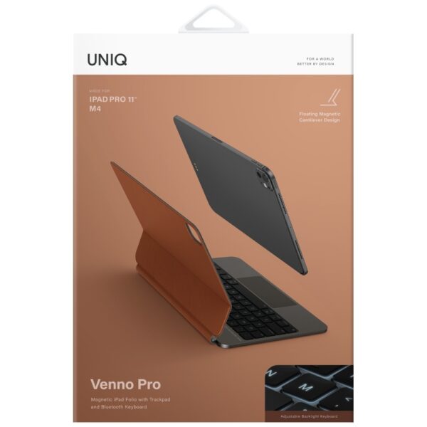 Uniq Venno Pro Magnetic Smart Keyboard Case for iPad 11" 2025 / iPad Air 11" 2024 / 2025 / iPad Pro 11" 2018 / 2020 / 2021 / 2022 / 2024 - Browneng