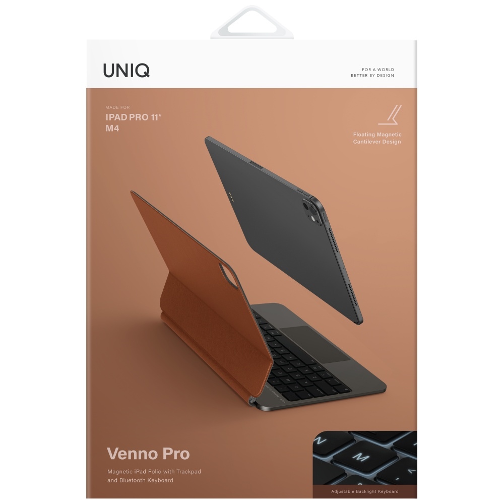 Uniq Venno Pro Magnetic Smart Keyboard Case for iPad 11" 2025 / iPad Air 11" 2024 / 2025 / iPad Pro 11" 2018 / 2020 / 2021 / 2022 / 2024 - Browneng