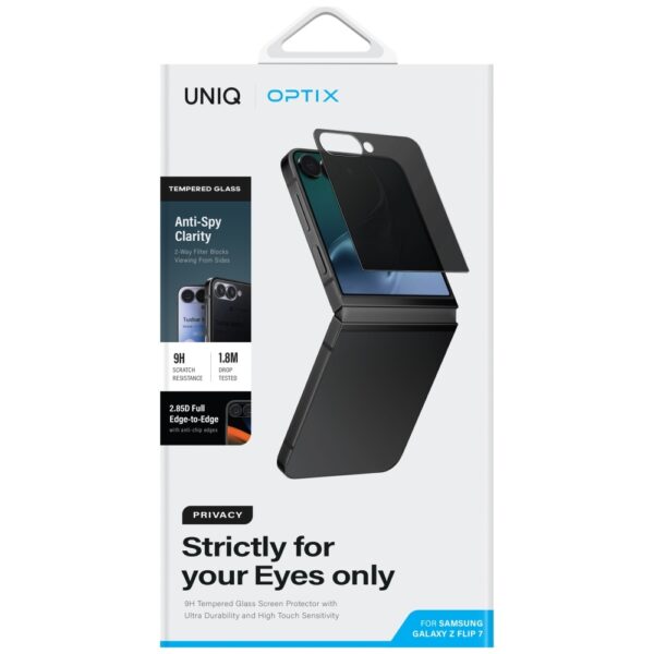 Uniq Optix Privacy tempered glass for Samsung Galaxy Z Flip 7eng