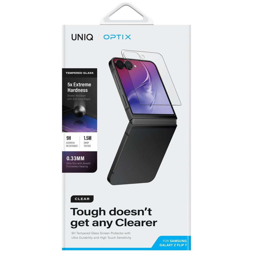 Uniq Optix Clear Tempered Glass for Samsung Galaxy Z Flip 7eng