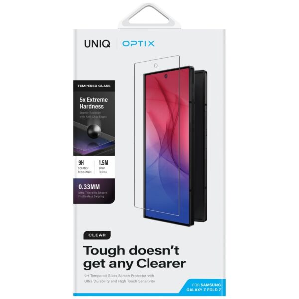 Uniq Optix Clear Tempered Glass for Samsung Galaxy Z Fold 7eng