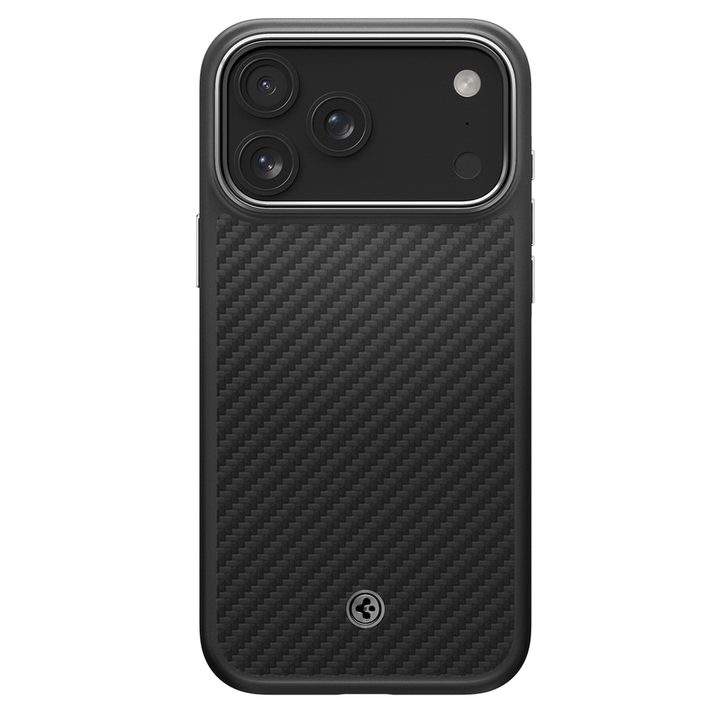 Spigen Enzo Aramid "T" MagSafe Case for iPhone 17 Pro - Black and Silvereng