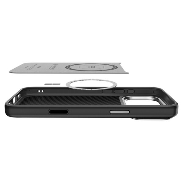 Spigen Enzo Aramid "T" MagSafe Case for iPhone 17 Pro - Black and Silvereng