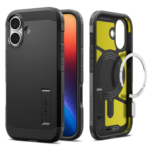 Spigen Tough Armor "T" MagSafe case for iPhone 17 - blackeng