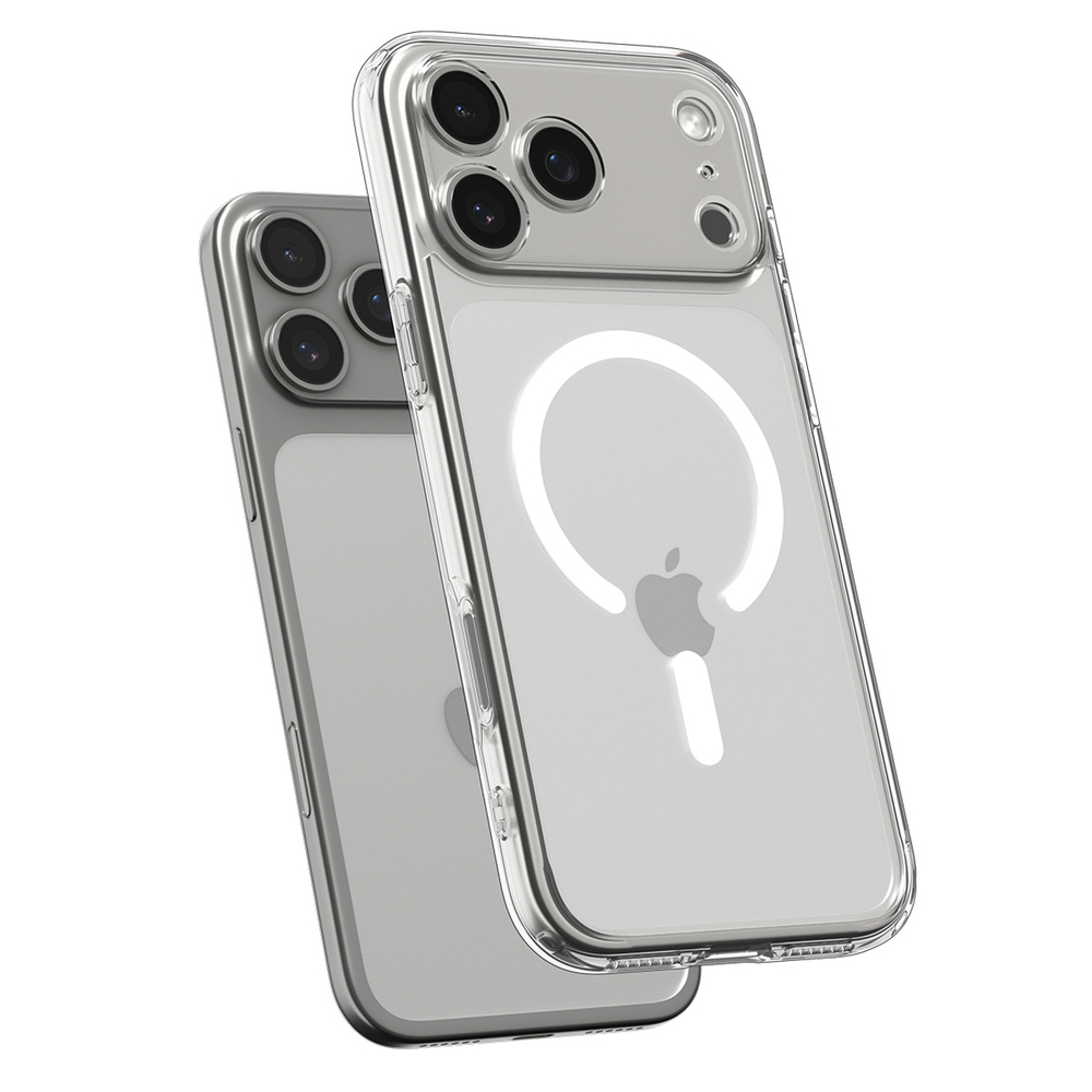 Spigen Ultra Hybrid MagSafe Case for iPhone 17 Pro - Clear and Whiteeng