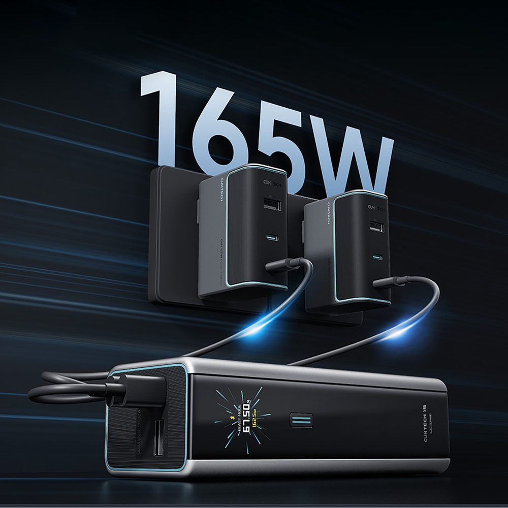 CUKTECH 210W 20000mAh Power Bank P+Series 2C1A?NO.15Ultra?Grey Colorpol