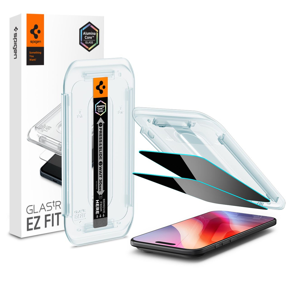 Szkło prywatyzujące Spigen Glas.TR EZ Fit 2-pack na iPhone 17 Airpol