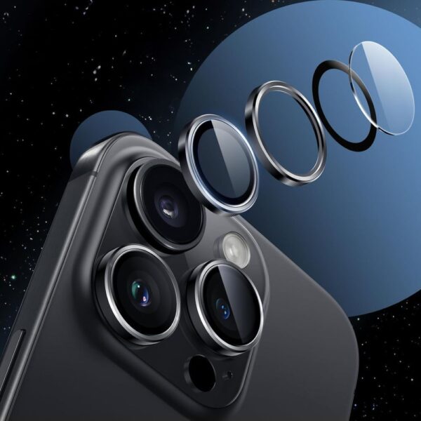 Tech-Protect Camring Fit+ Camera Cover for iPhone 14 Pro / Max / 15 Pro / Max / 16 Pro / Max / 17 Pro / Max - Blackeng