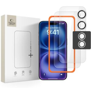 Tech-Protect Easy Set+ 3-pack tempered glass for iPhone 17 - transparenteng