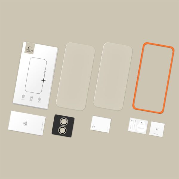 Tech-Protect Easy Set+ 3-pack tempered glass for iPhone 17 - transparenteng