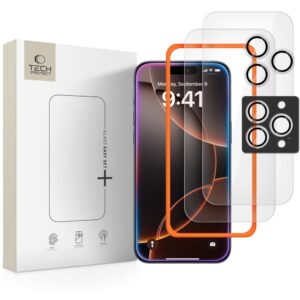 Tech-Protect Easy Set+ 3-pack tempered glass for iPhone 16 Pro Max / 17 Pro Max - transparenteng