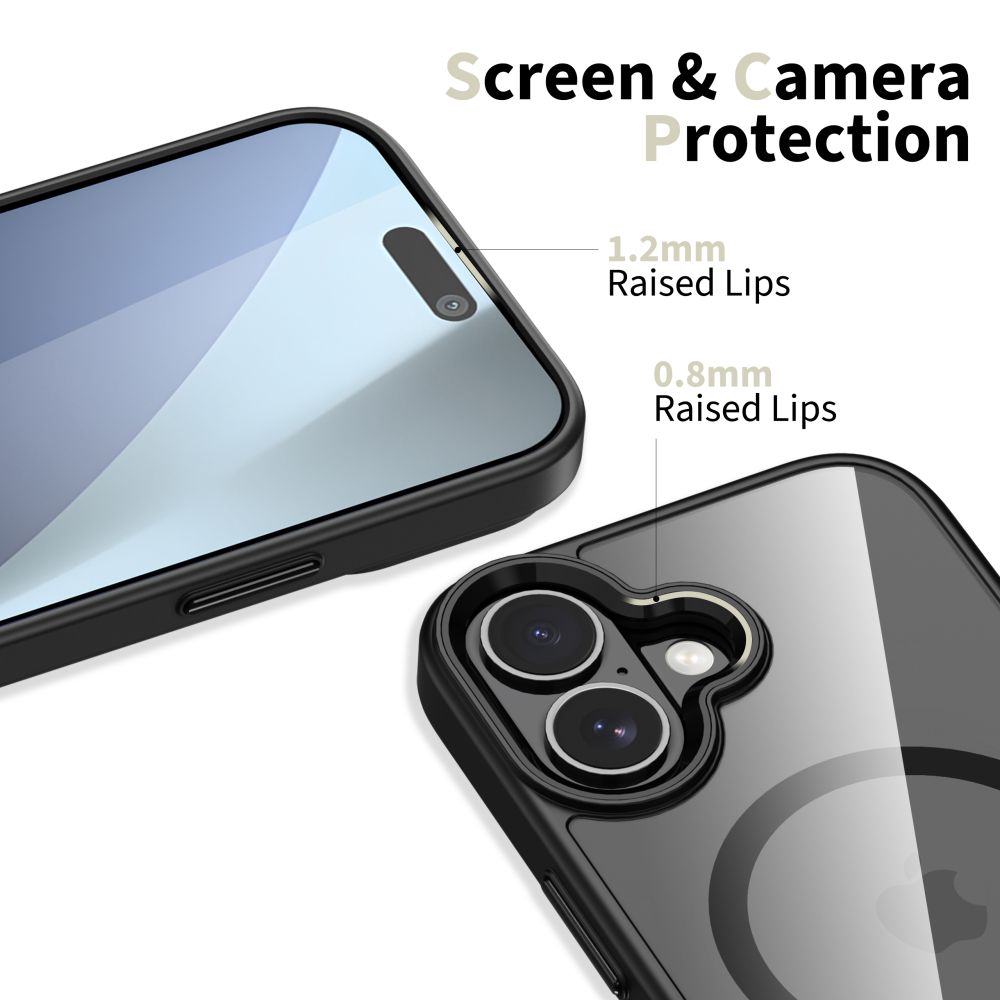 Tech-Protect MagMat MagSafe Case for iPhone 17 - Clear Blackeng