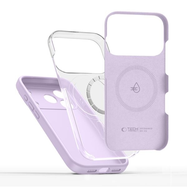 Tech-Protect Silicone MagSafe Case for iPhone 17 Pro Max - Purpleeng