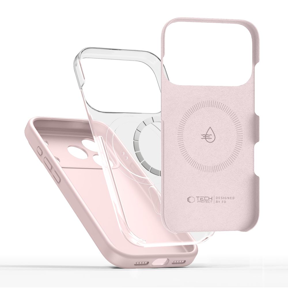 Tech-Protect Silicone MagSafe Case for iPhone 17 Pro Max - Pinkeng