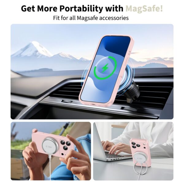 Tech-Protect Silicone MagSafe Case for iPhone 17 Pro Max - Pinkeng