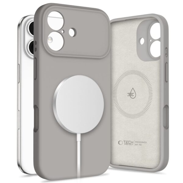 Tech-Protect Silicone MagSafe Case for iPhone 17 - Grayeng