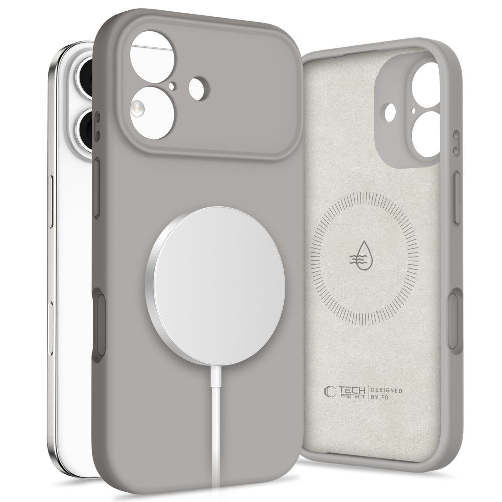 Tech-Protect Silicone MagSafe Case for iPhone 17 - Grayeng