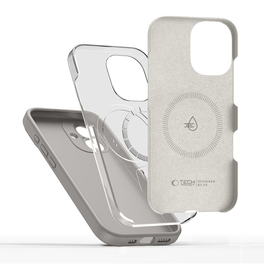 Tech-Protect Silicone MagSafe Case for iPhone 17 - Grayeng