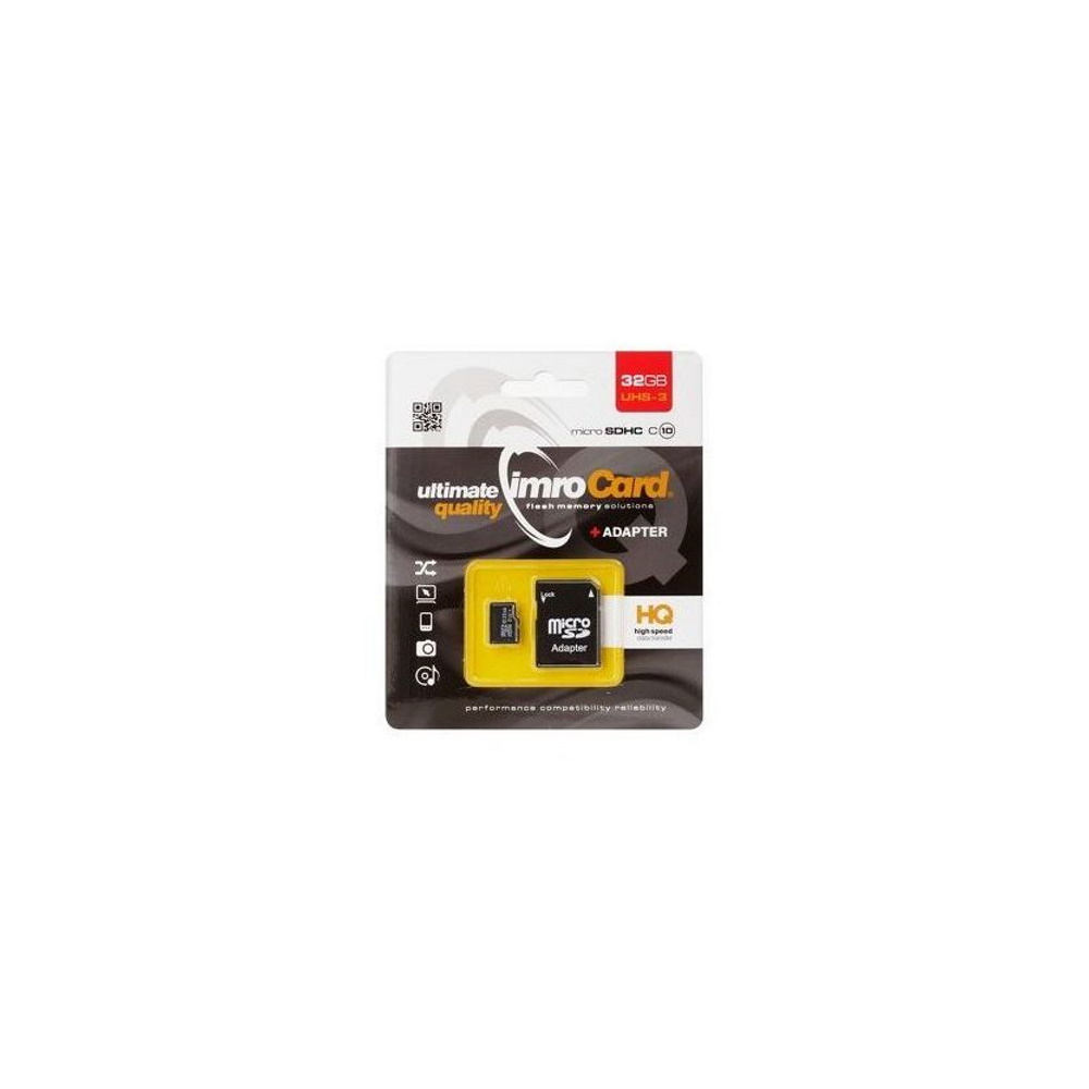 199154_oryg Imro memory card 32GB microSDHC cl. 10 UHS-3 + adapter