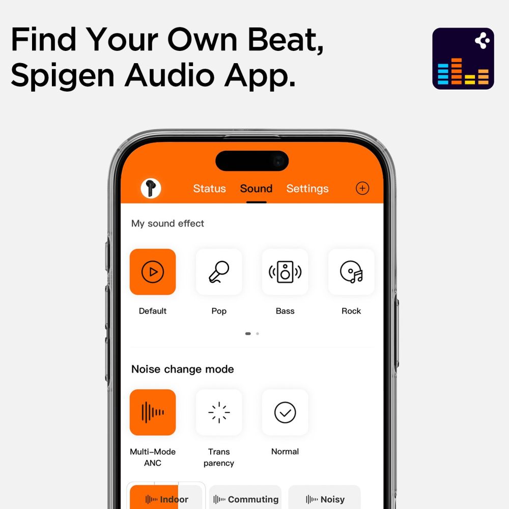 Spigen SA2400 ANC Wireless Headphones - Blackeng