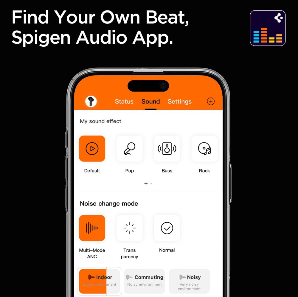 Spigen SA2402 ANC Pro Wireless Headphones - Blackeng