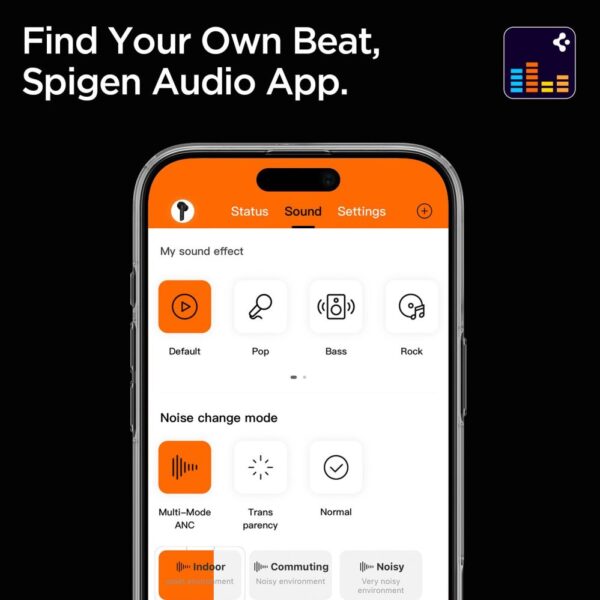Spigen SA2403 ANC Pro Wireless Headphones - Blackeng
