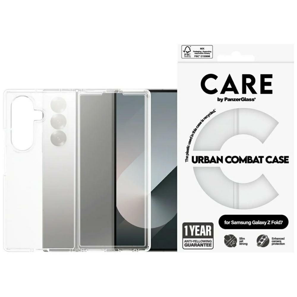 CARE by PanzerGlass Flagship Urban Combat Case for Samsung Galaxy Z Fold 7 - Transparenteng