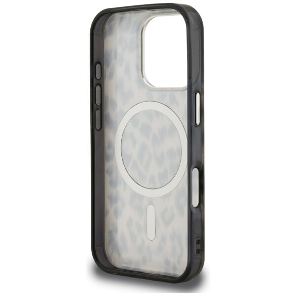 Karl Lagerfeld IML Leopard Pattern MagSafe Case for iPhone 16 Pro Max - Browneng