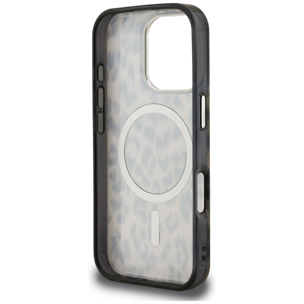 Karl Lagerfeld IML Leopard Pattern MagSafe Case for iPhone 16 Pro Max - Browneng