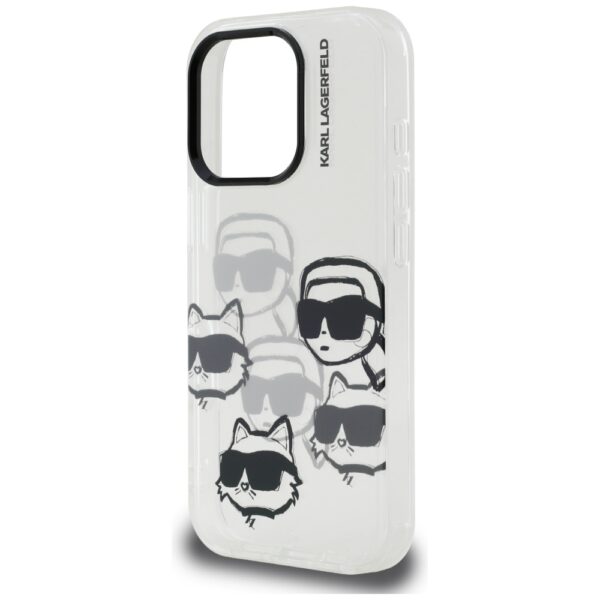 Karl Lagerfeld IML Multi K&C Head Pattern Case for iPhone 16 Pro Max - Transparenteng