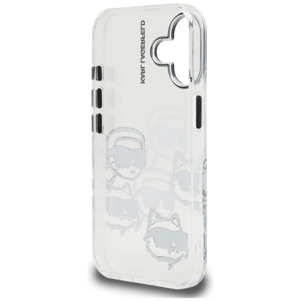 Karl Lagerfeld IML Multi K&C Head Pattern Case for iPhone 16 - Transparenteng