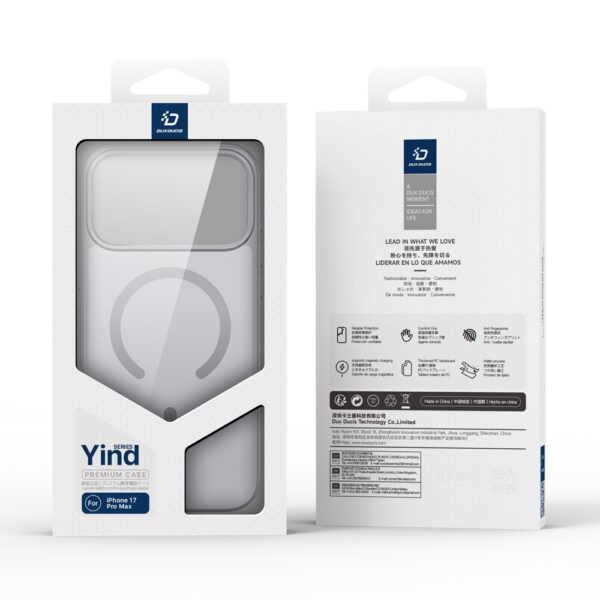 Dux Ducis Yind iPhone 17 Pro Case Compatible with MagSafe - Grayeng