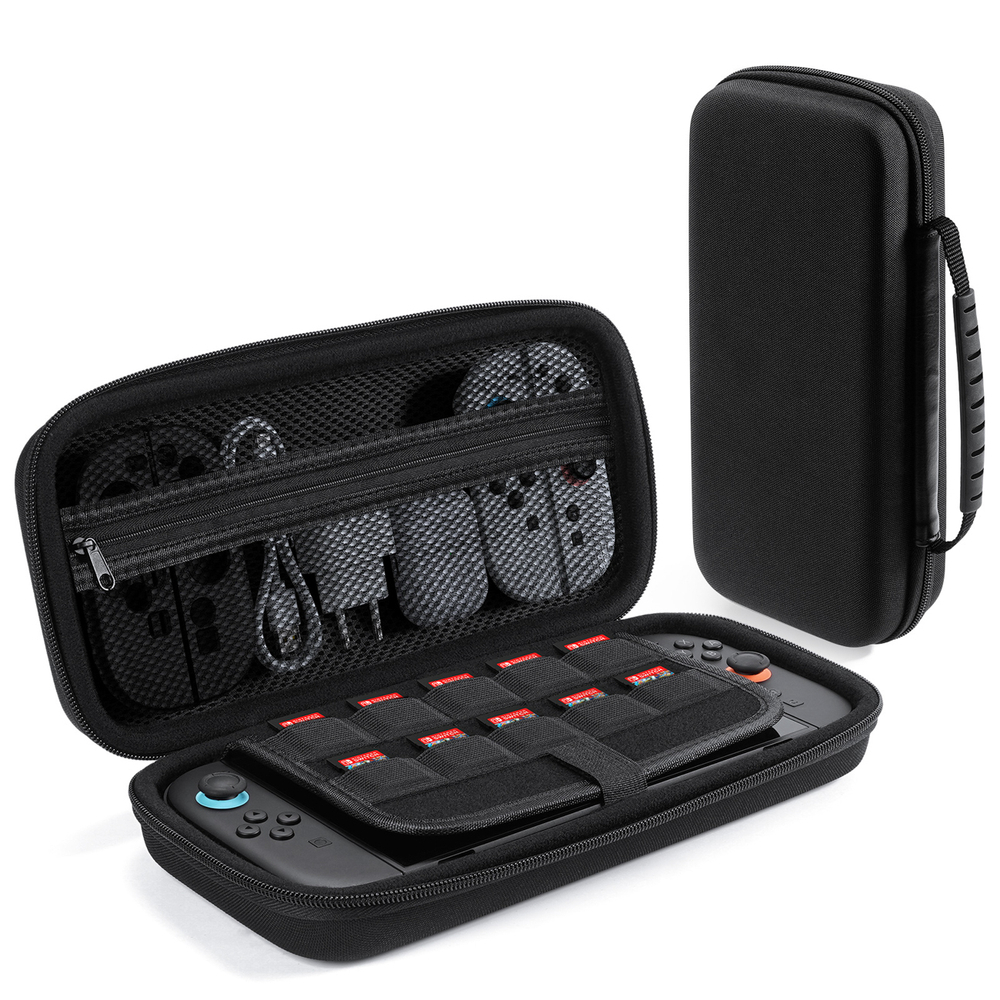 Dux Ducis Nintendo Switch 2 Case with Handle and Game Compartments - Blackeng