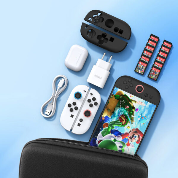 Dux Ducis Nintendo Switch 2 Case with Handle and Game Compartments - Blackeng