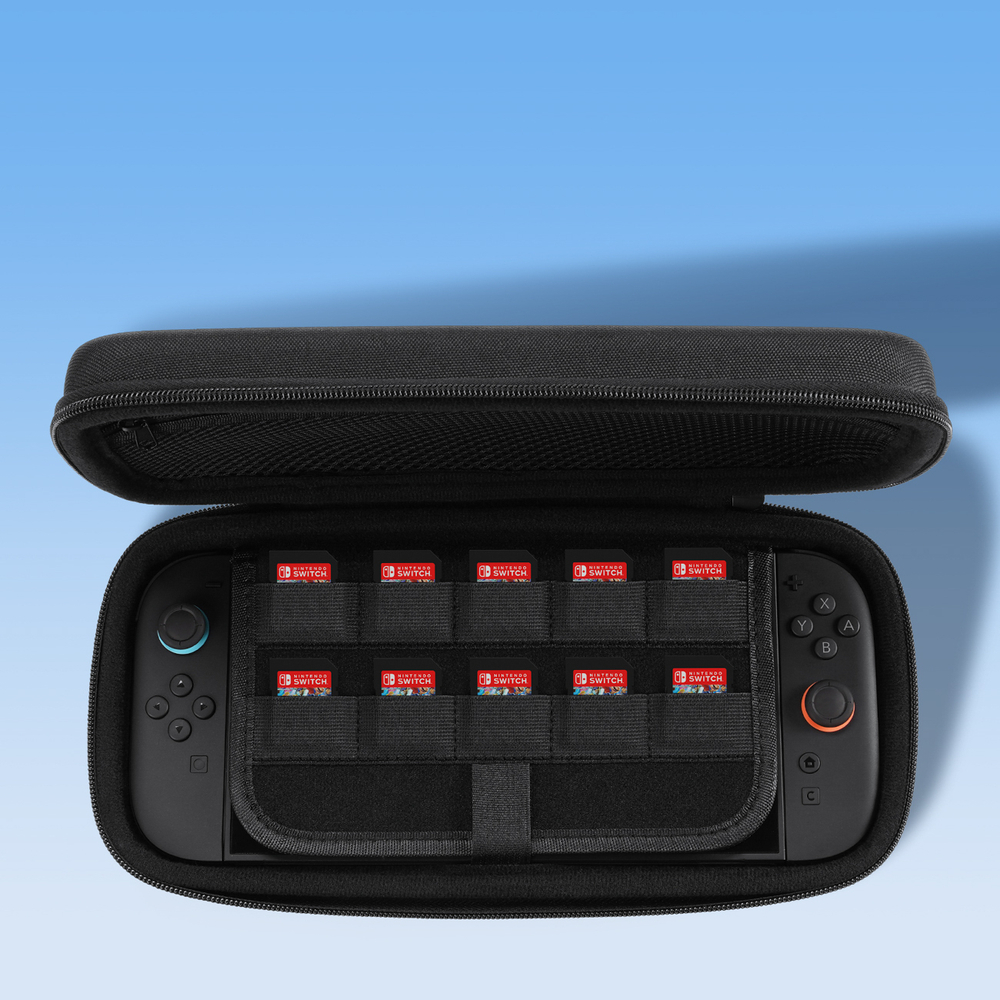 Dux Ducis Nintendo Switch 2 Case with Handle and Game Compartments - Blackeng