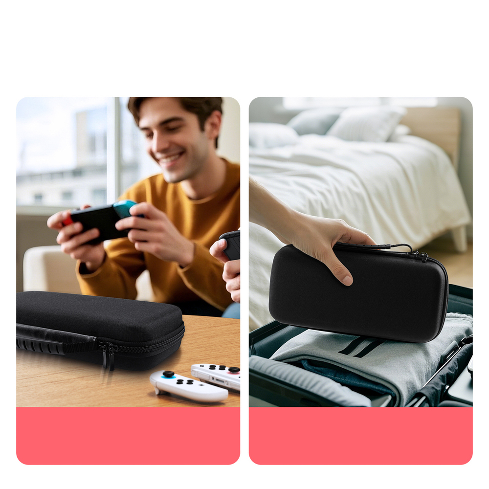 Dux Ducis Nintendo Switch 2 Case with Handle and Game Compartments - Blackeng
