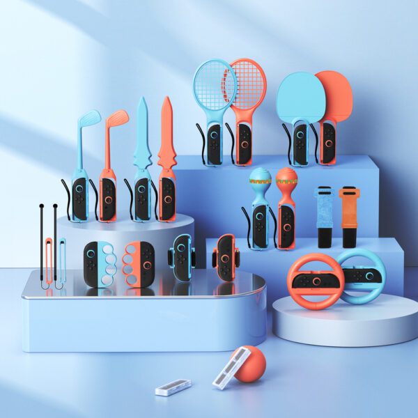 199199_3 Dux Ducis 25-in-1 Nintendo Switch 2 Sports Gaming Accessory Set with Bag - Multicoloreng