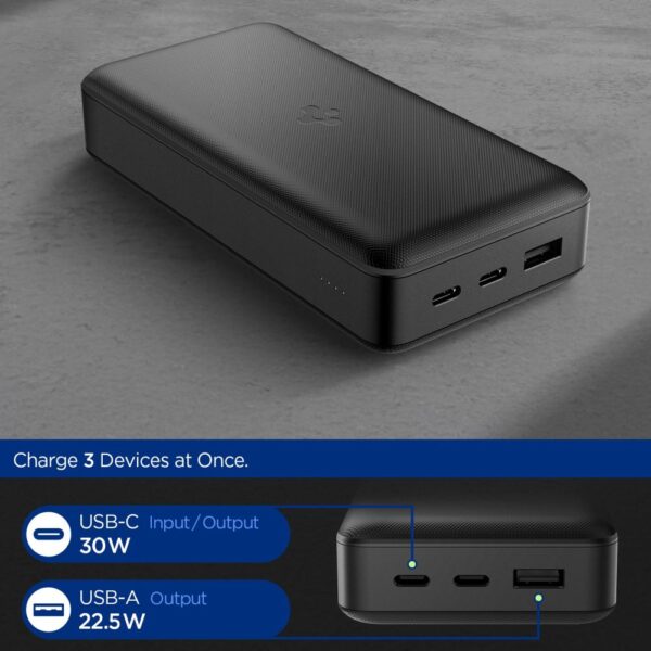 Spigen EA3020 20000mAh 30W Power Bank - Blackeng