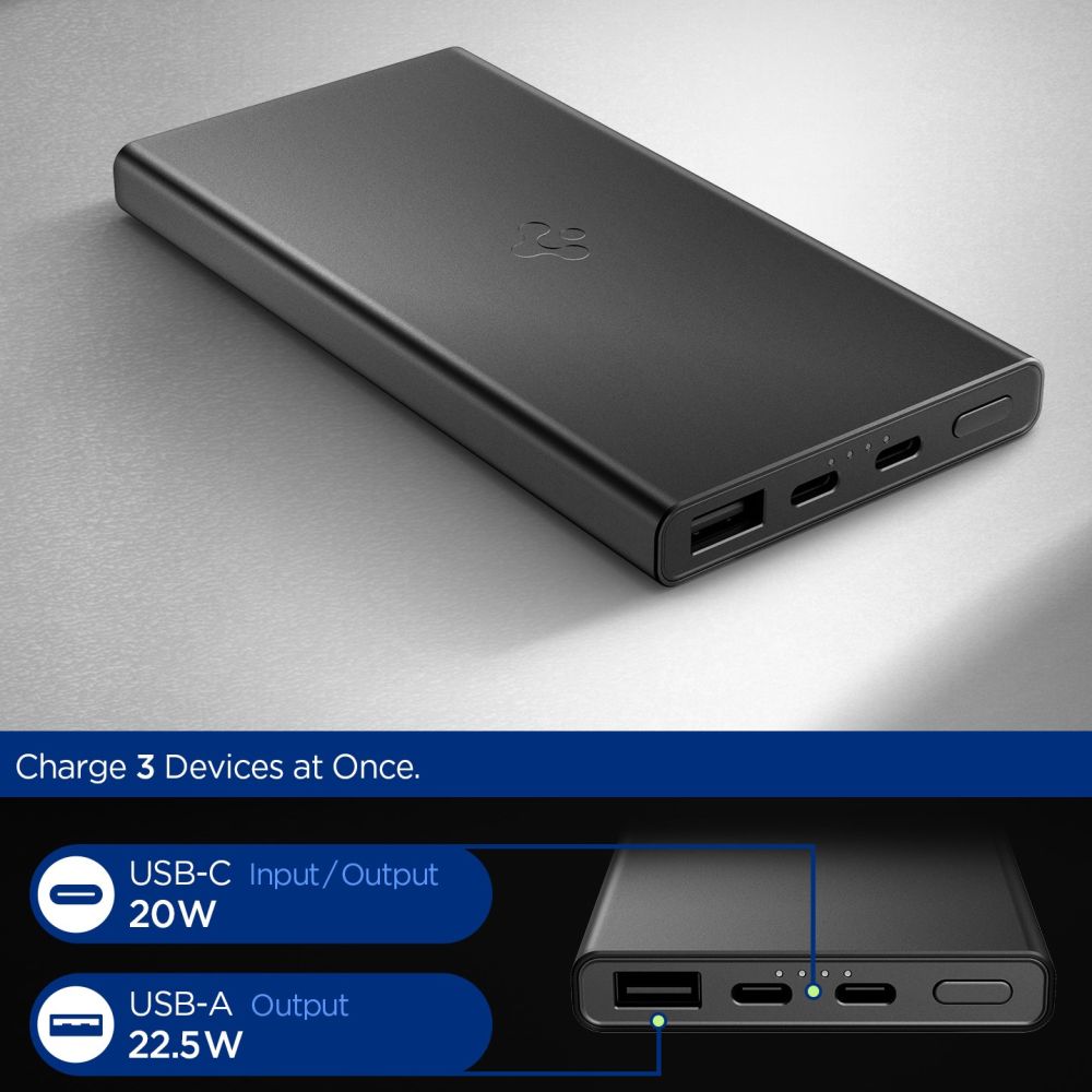 Spigen Essential EA2210 Power Bank 10000 mAh 22.5W - Blackeng