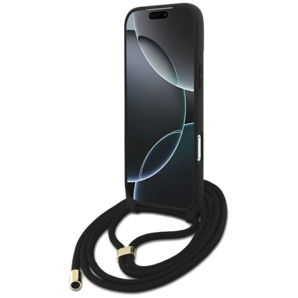 Guess 4G Big Logo Cord Stap Crossbody Case for iPhone 17 Pro Max - Browneng