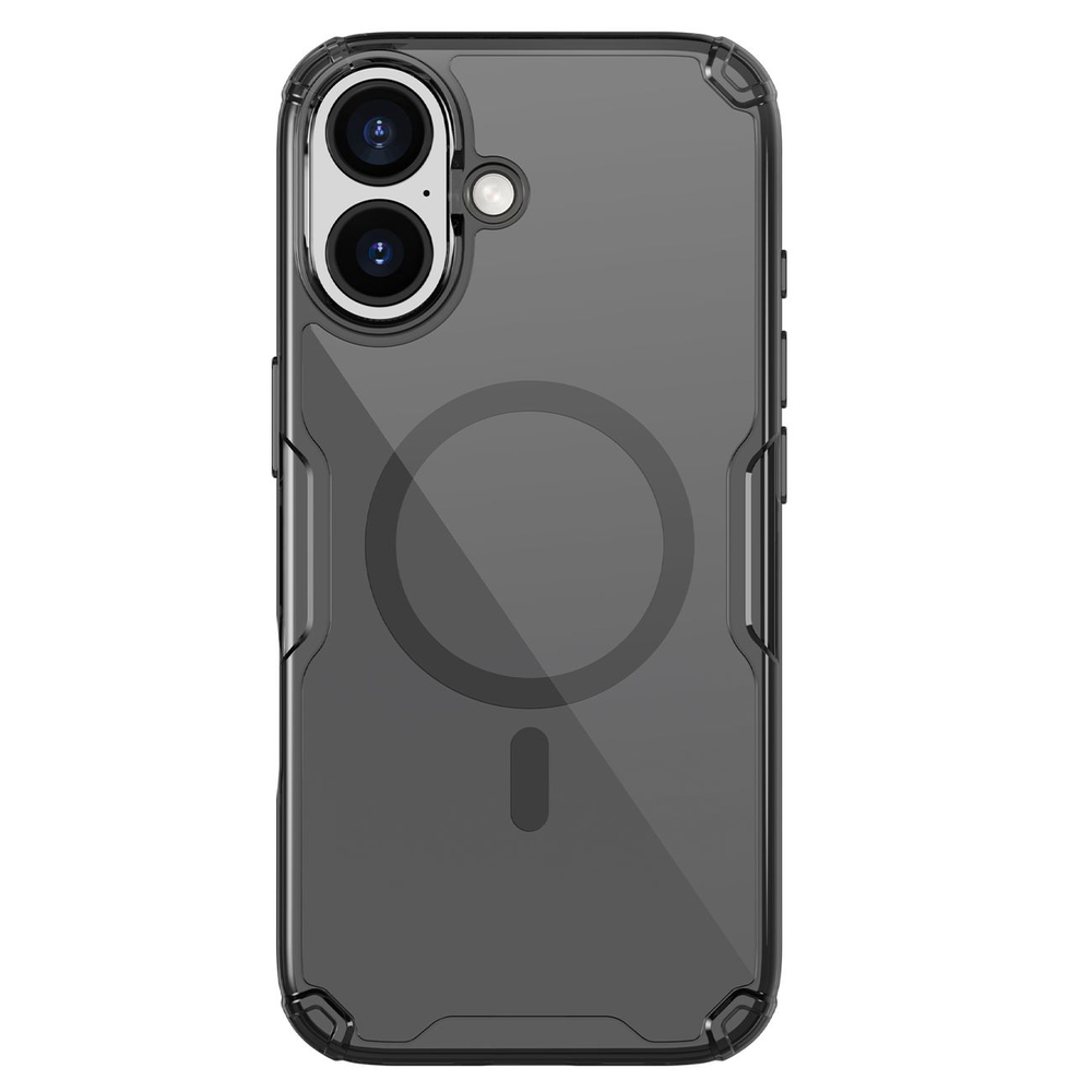 Nillkin Nature TPU Pro Magnetic Case Compatible with MagSafe for iPhone 17 - Translucent Blackeng