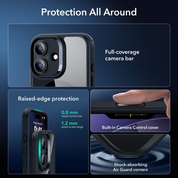 CREATOR: gd-jpeg v1.0 (using IJG JPEG v62), quality = 80 ESR Classic Hybrid MagSafe + Tempered Glass Set for iPhone 17 - Clear Blackeng