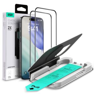 ESR UltraFit Tempered Glass 2-pack for iPhone 16 Pro / 17 - transparenteng