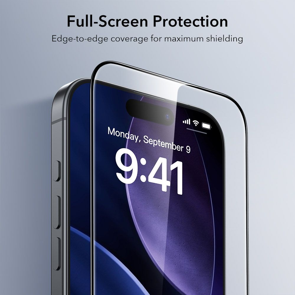 ESR UltraFit Tempered Glass 2-pack for iPhone 16 Pro / 17 - transparenteng