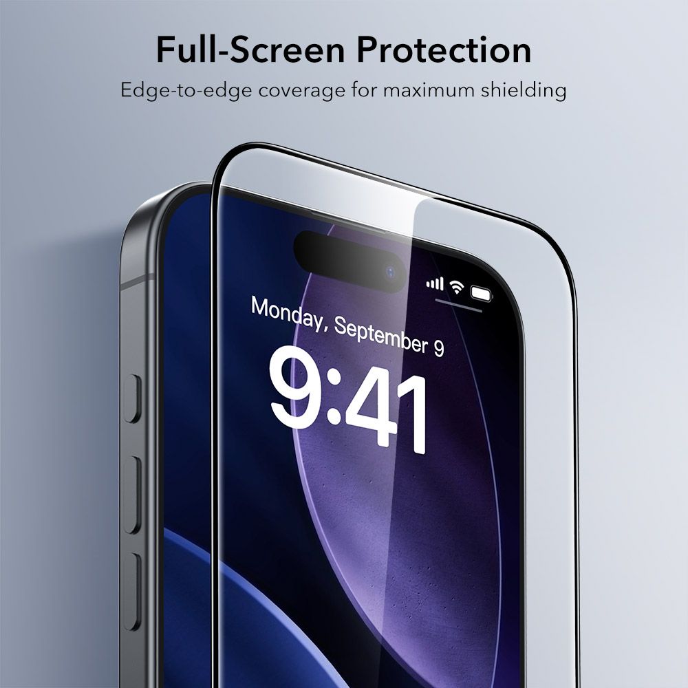 ESR UltraFit Tempered Glass 2-pack for iPhone 17 Pro Max - transparenteng