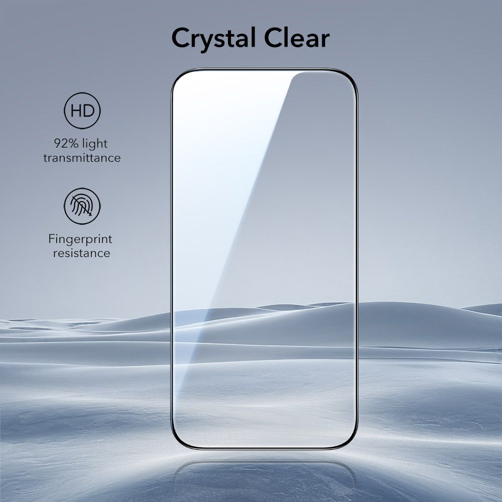 ESR UltraFit Tempered Glass 2-pack for iPhone 17 Pro Max - transparenteng