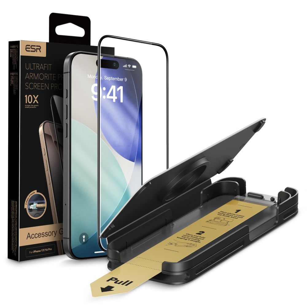 ESR UltraFit Armorite Pro Tempered Glass for iPhone 16 Pro / 17 - Transparenteng