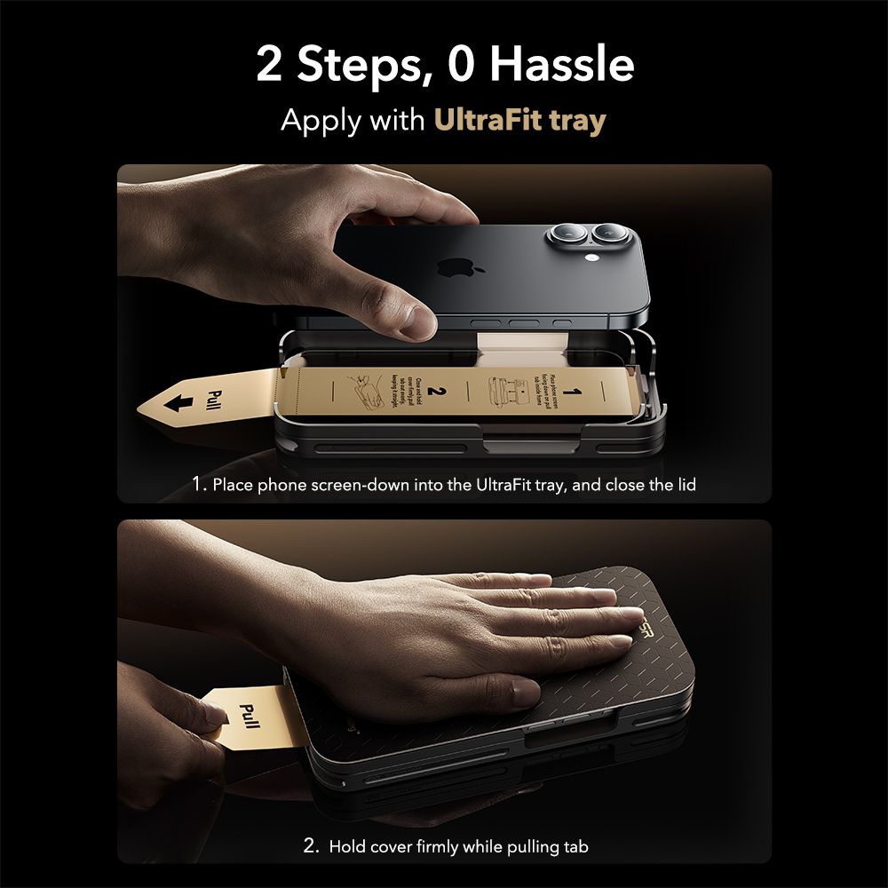 ESR UltraFit Armorite Pro Tempered Glass for iPhone 16 Pro / 17 - Transparenteng