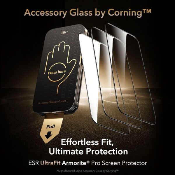 ESR UltraFit Armorite Pro Tempered Glass for iPhone 17 Pro Max - Cleareng