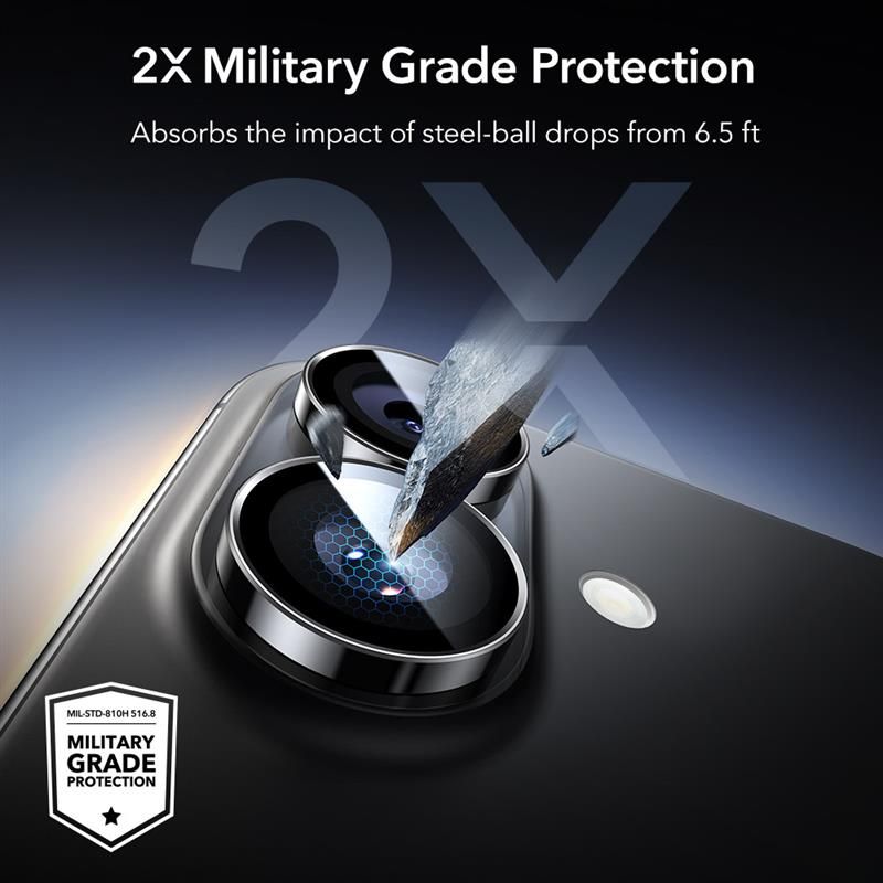 ESR Armorite Camera Cover for iPhone 16 / 16 Plus / 17 - Blackeng
